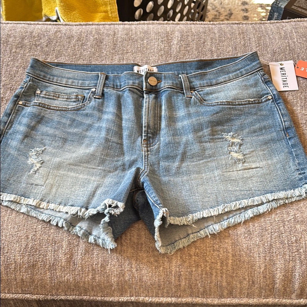 NWT Distressed Jean Shorts